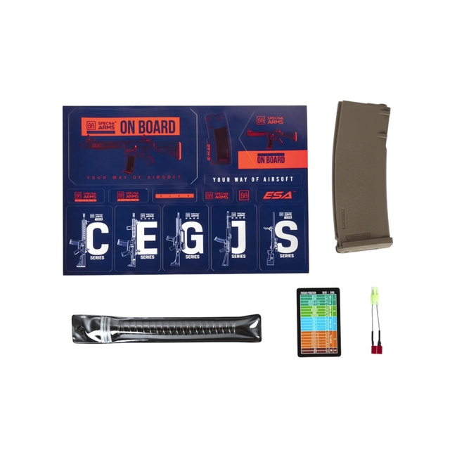 REPLICA PUSCA AIRSOFT SPECNA ARMS  SA-F04-RL - FLEX HAL - ETU - LIGHT OPS/ NEW RECEIVER HALF-TAN