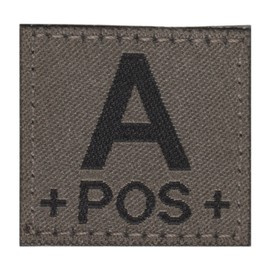 PATCH GRUPA SANGUINA - A POS - RAL7013 - CLAWGEAR