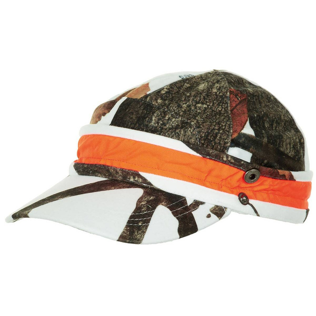 CAP WITH ORANGE STRIPE, SNOW HUNTER - MFH
