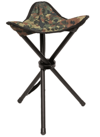 SCAUN, TABURET PLIABIL CU 3 PICIOARE - PENTRU CAMPING - Mil-Tec - FLECKTARN
