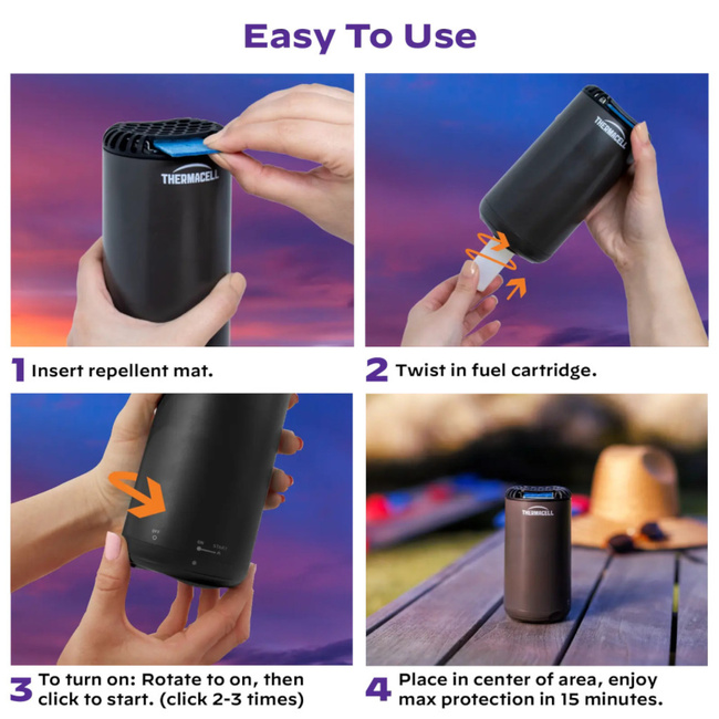 PORTABLE ANTI-MOSQUITO DEVICE - MRPSB HALO MINI PATIO SHIELD - CANYON -THERMACELL