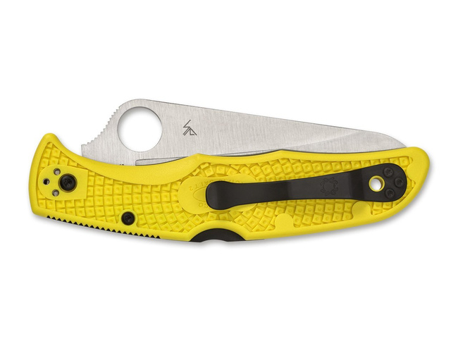 CUTIT DE BUZUNAR "PACIFIC SALT 2 SERRATED" - GALBEN- SPYDERCO
