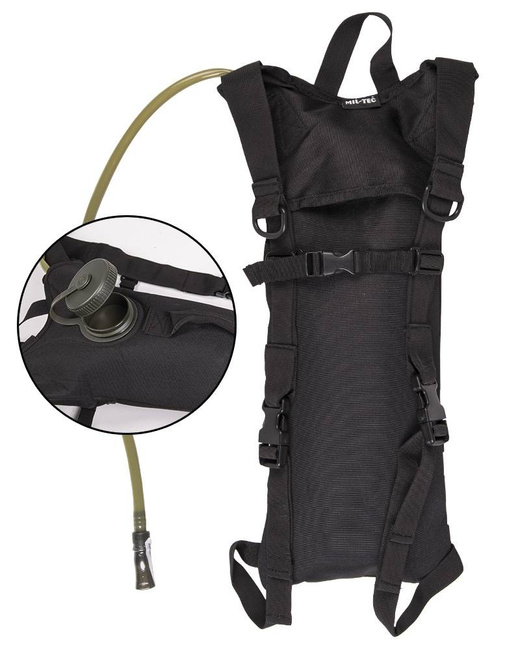 SAC DE HIDRATARE CU CURELE - "BASIC" - 3 L - Mil-Tec® - NEGRU