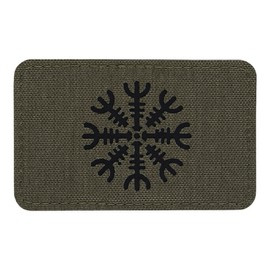 PATCH HELMET OF HORROR HORIZONTAL LASER CUT - RANGER GREEN/NEGRU - M-TAC