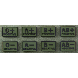 PATCH DIN PVC CU GRUPA SANGUINA - SET 2 BUCATI - Helikon-Tex - VERDE OLIV