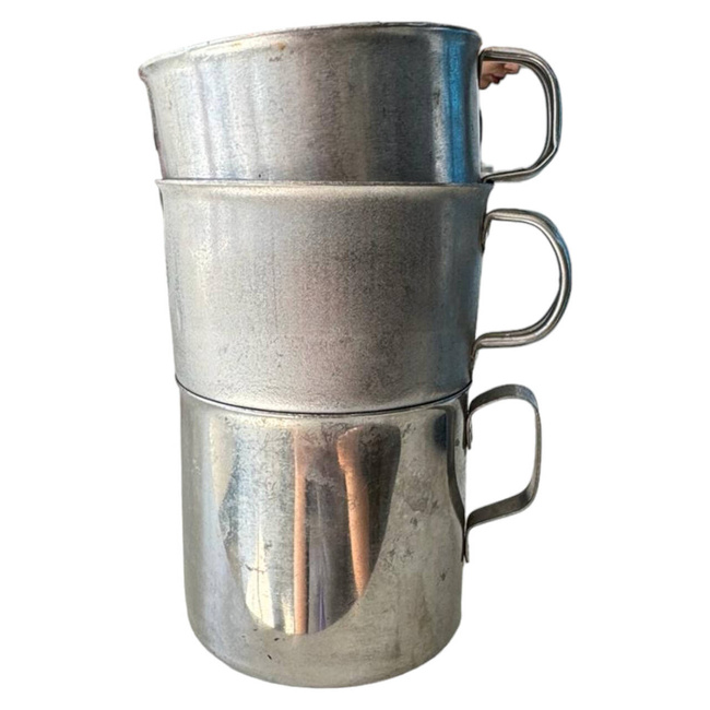 STAINLESS STEEL MUG - VARIOUS VARIANTS - MILITARY SURPLUS ROMANIAN ARMY - USED