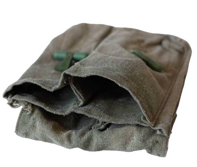 PORT INCARCATOR AK-47 CU 4 COMPARTIMENTE - SURPLUS MILITAR DE LA GARZILE PATRIOTICE ROMANE - DIVERSE NUANTE - UZAT