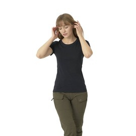 TRICOU SLIM DIN BUMBAC ORGANIC PENTRU FEMEI - NEGRU - HELIKON-TEX