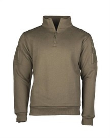 TACTICAL SWEATSHIRT WITH ZIPPER - Mil-Tec - RANGER GREEN