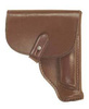 BROWN LEATHER HOLSTER FOR PISTOL - MILITARY SURPLUS FROM EAST GERMAN ARMY - LIKE NEW