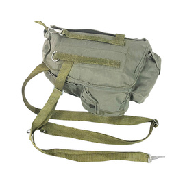 CANVAS BAG FOR PROTECTIVE MASK - MP4 - 1970'S - POLISH ARMY MILITARY SURPLUS - GREEN OD - USED