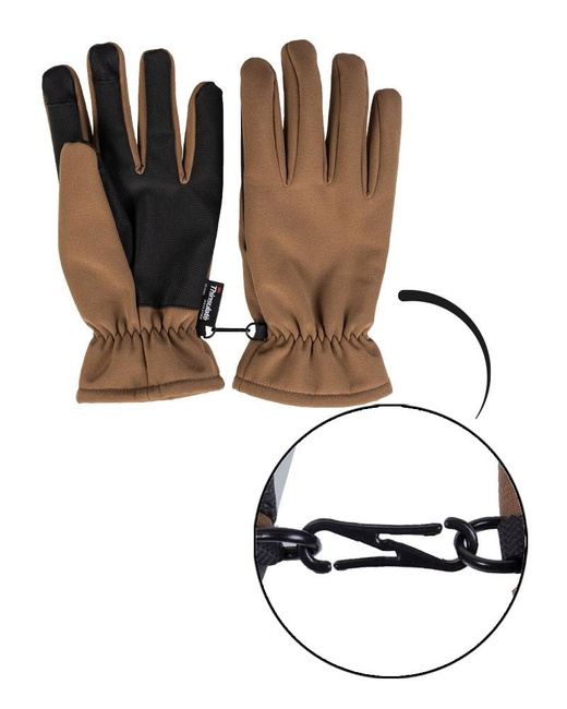 SOFTSHELL THINSULATE GLOVES - Mil-Tec - DARK COYOTE