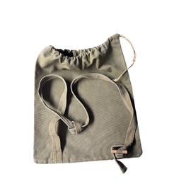 SAC DE UMAR TEXTIL CU SNUR - SURPLUS MILITAR ARMATA ROMANA - VERDE OD - UZAT