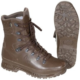 COMBAT BOOTS HAIX - COLD/WET WEATHER - BROWN - BRITISH MILITARY SURPLUS - USED