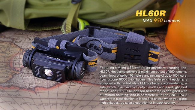 HEADLAMP - HL60R - FENIX® - BLACK