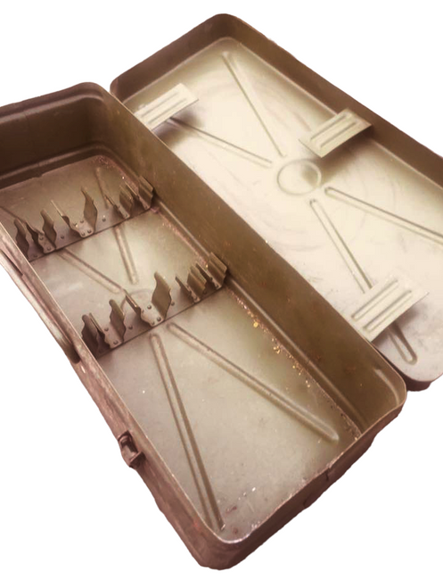 METAL MILITARY STORAGE CRATE - ROMANIAN ARMY SURPLUS - CD3 - 52x20x12 CM