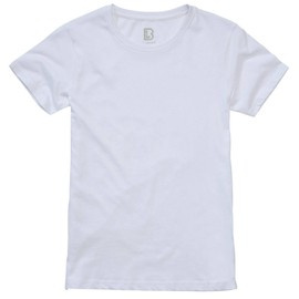 LADIES COTTON T-SHIRT - WHITE - BRANDIT