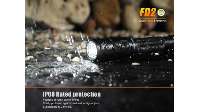 Flashlight Fenix FD20, water resistant