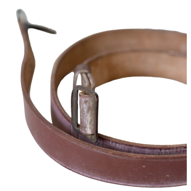 LEATHER BELT FOR AK - MILITARY SURPLUS FROM ROMANIAN ARMY - BROWN - LIKE NEW