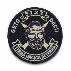 Emblema Geto Dacii, cu aplicare Velcro (cu scai)