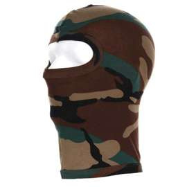 Mască, Balaclava din bumbac cu o gaură, camuflaj Woodland - Fostex