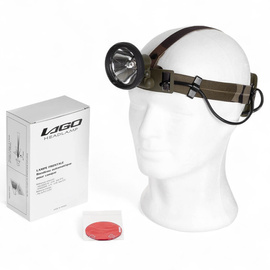 Lampa frontala pentru cap - LAGO - Surplus Militar Armata Franceza - Verde Olive/Camuflaj CCE - Ca Noua