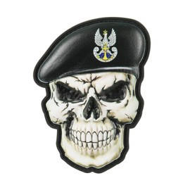 PATCH PVC CRANIU CU BERETA POLONIA PMW 3D - NEGRU - M-TAC