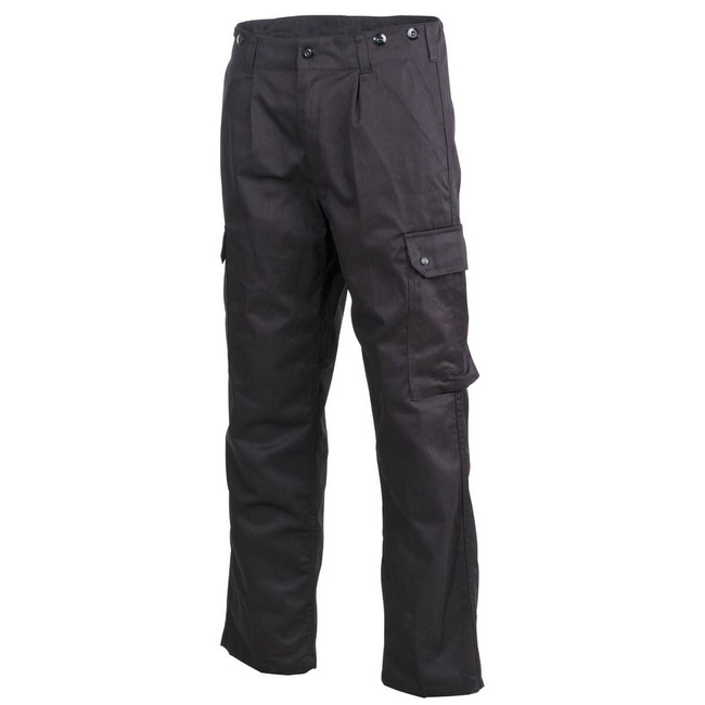 GERMAN TACTICAL TROUSERS, BLACK - LARGE SIZE - MFH