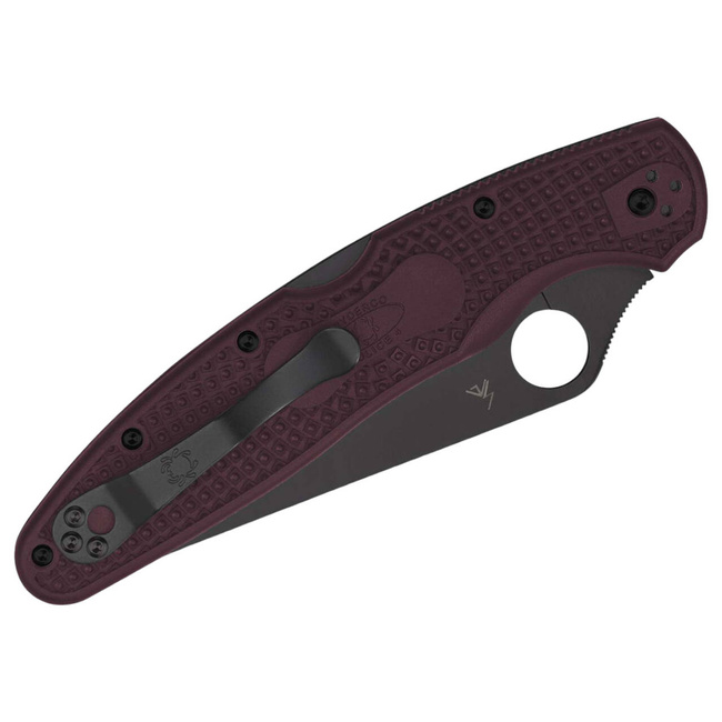 CUTIT DE BUZUNAR "Police 4 Lightweight Micro-Melt PD#1 Black Blade Sprint Run" - SPYDERCO