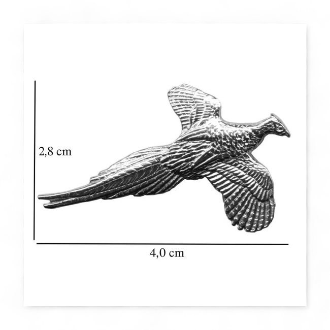 Hunting Hat Pin - Pheasant - Silver
