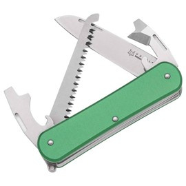 BRICEAG MULTIFUNCTIONAL DE BUZUNAR - "Fox Vulpis 130-S4 Aluminum Verde OD" - FOX KNIVES