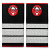 Grade Plutonier Major Pompieri ISU, IGSU tesute pe suport textil din paspoal cusut, cu semn de arma brodat