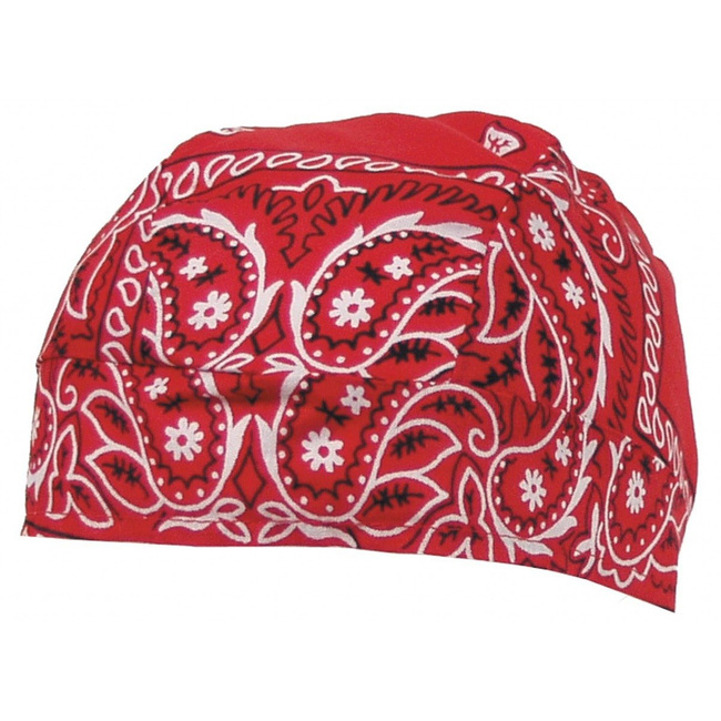 COTTON HEADWRAP - MFH - PAISLEY-RED
