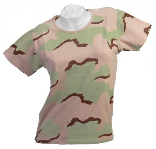 TRICOU FEMEI - 3-COLOURS DESERT CAMO STRETCH