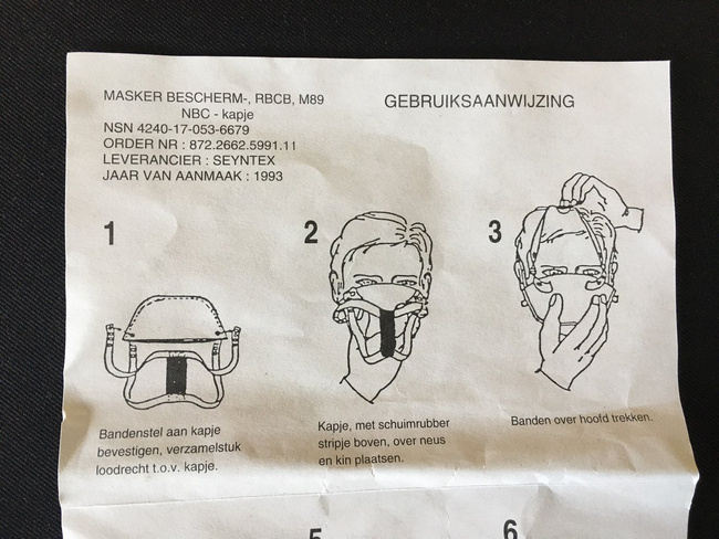 Masca de protectie M85 NBC 1993 Seyntex Original Noua- surplus armata olandeza