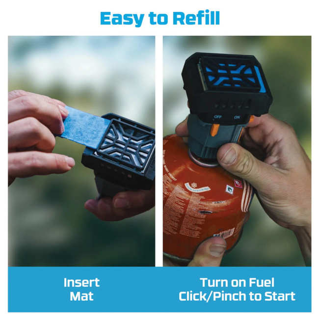 KIT REINCARCARE PENTRU DISPOZITIVE ANTI-TANTARI - M-48  MATS-ONLY THERMACELL BACKPACKER - 48 ORE - 12 PASTILE CU REPELENT - THERMACELL