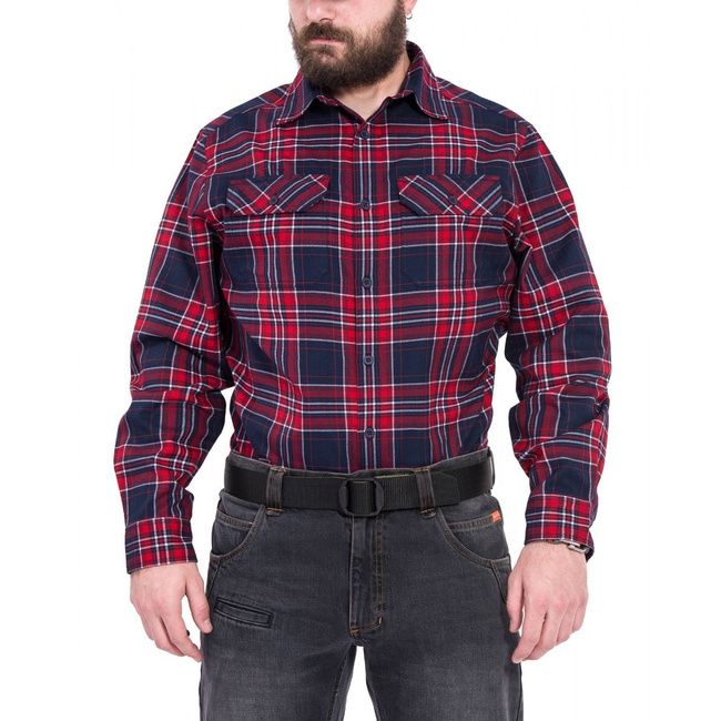 DRIFTER FLANNEL SHIRT - RED CHECKS - PENTAGON