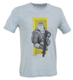 TRICOU IMPRIMAT - VULTUR PARAȘUTIST - D.FIVE - ALBASTRU DESCHIS