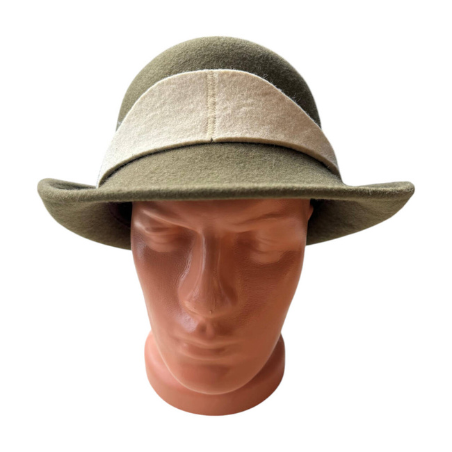 PALARIE DIN LANA - VERDE OD CU BANDA ALBA - SURPLUS MILITAR ARMATA ROMANA - CA NOUA