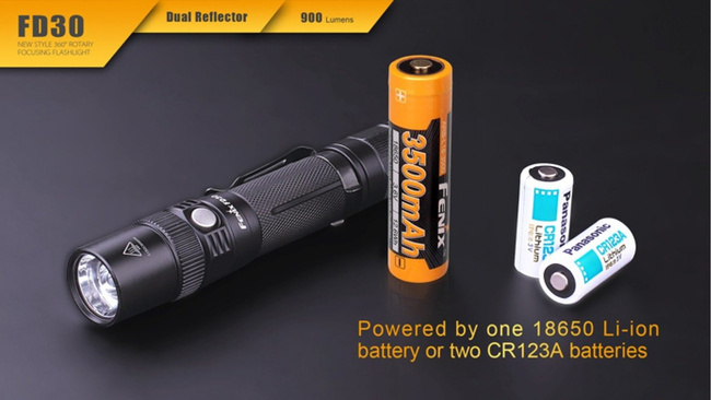 Flashlight Fenix FD30, water resistant