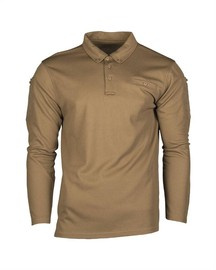 BLUZA TACTICA POLO CU MANECI LUNGI - USCARE RAPIDA - Mil-Tec - COYOTE INCHIS