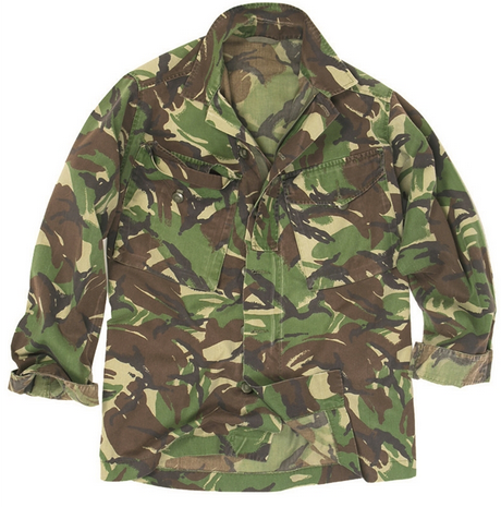 BRITISH FIELD SHIRT - DPM CAMO - MILITARY SURPLUS - USED