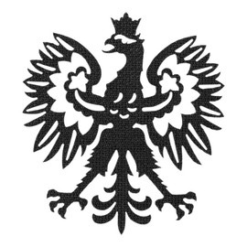 PATCH POLSKI ORZEL END-TO-END LASER CUT - BLACK - M-TAC