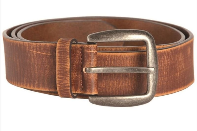 Curea Vintage din piele, Maro