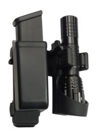 Toc pistol + lanterna Double Swivelling MOLLE Holster For Magazine And Flashlight