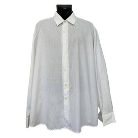 LONG-SLEEVED SHIRT - ROMANIAN ARMY MILITARY SURPLUS - WHITE - IN GOOD CONDITION