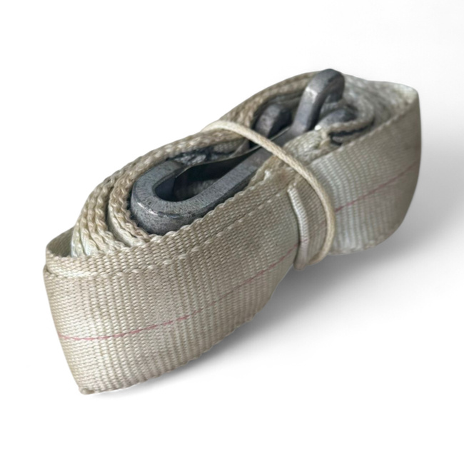 PARACHUTE CORD, WEBBING - MILITARY SURPLUS ROMANIAN ARMY - WHITE - IN GOOD CONDITION