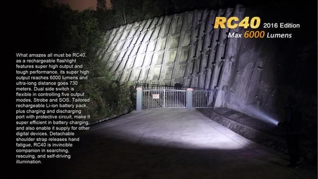 Lanterna Fenix RC40, impermeabila