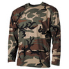 US SHIRT WITH LONG SLEEVES 170G/M2 - MFH® - WOODLAND
