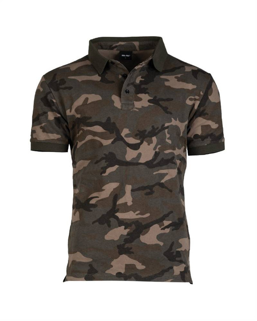 TRICOU POLO DIN BUMBAC PRESPALAT - Mil-Tec - WOODLAND